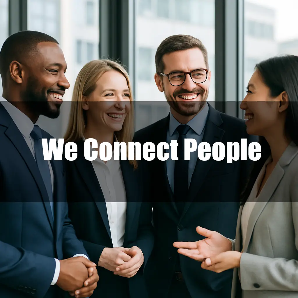 A group of busniness-people networking